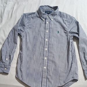 Ralph Lauren Navy and White Striped Shirt